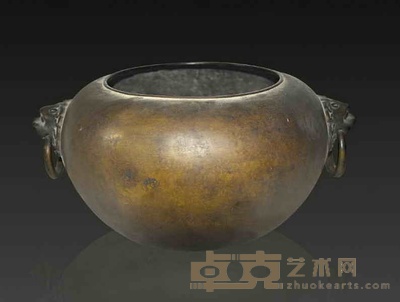 瑞兽衔环宣德炉 高18cm 直径20cm