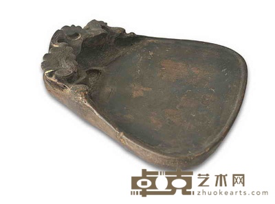 蟾蜍纹澄泥砚 长20.7cm 宽18cm 厚5.4cm