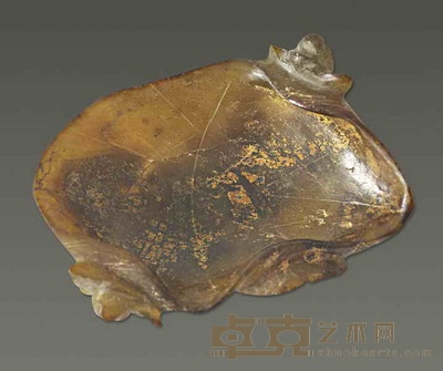 荷叶形玉笔洗 长11cm 宽8cm