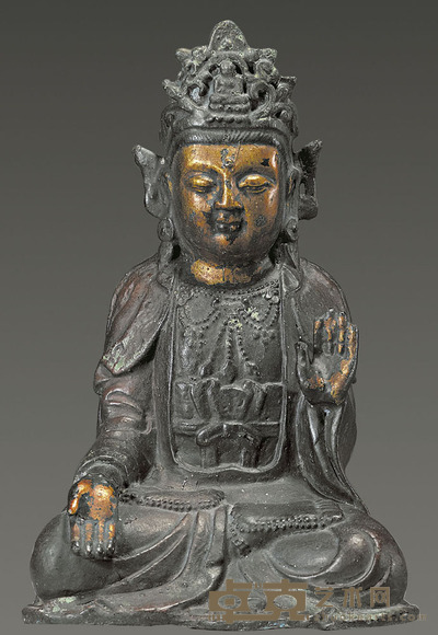 漆金观音像 高6cm
