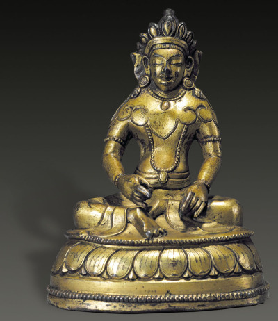 铜鎏金金刚萨埵造像