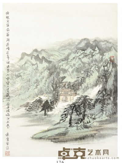 常进 山水 68×45cm约2.7平尺