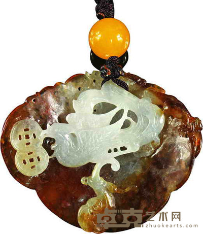 翡翠龙凤呈祥 5×5.8cm 42.50克