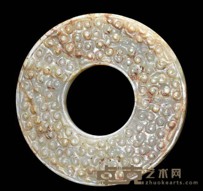 龙纹白玉璧 D8