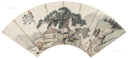 1889年作 松鹤幽亭图