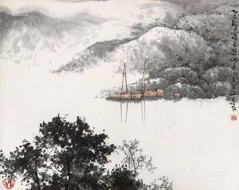 1955年作 待渡图