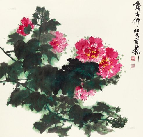 谢稚柳 芙蓉花