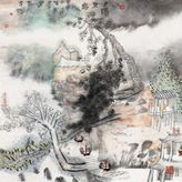 姚鸣京     2004年作 夕阳笔意 镜心 设色纸本