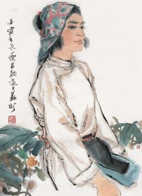 周昌谷 壬寅（1962年）作 苏州姑娘