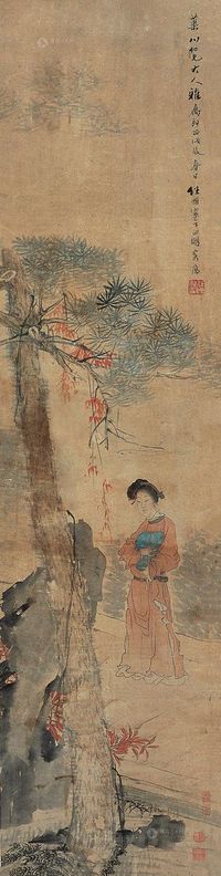 任伯年 戊辰（1868年）作 仕女