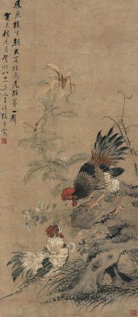 张熊 癸未（1883年）作 大吉图