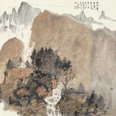 村落丰登里 镜片 设色纸本 69.5×70cm