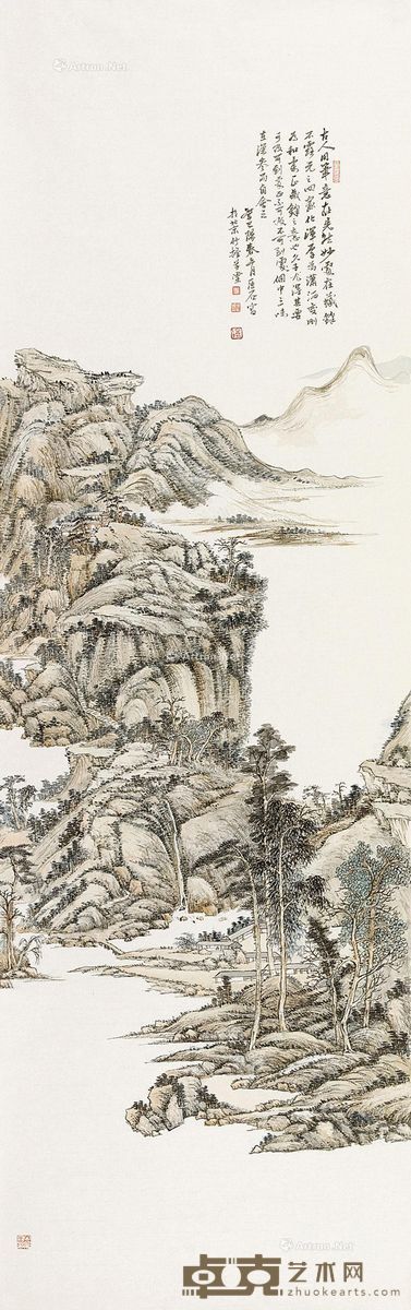 徐裕颂 山水 180×45cm