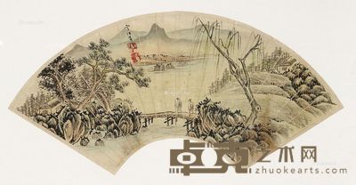 佚名 山水扇面 50×18cm