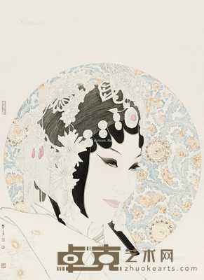 游园·杜丽娘 镜心 设色纸本 52×37.5cm