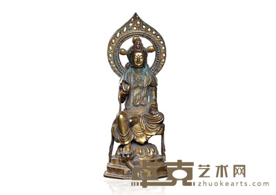 铜鎏金佛造像 高23