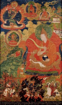19世纪 班禅喇嘛流源图唐卡