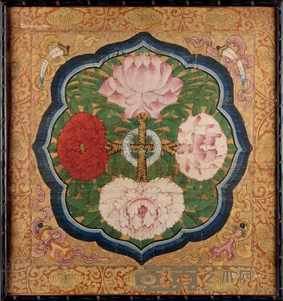 18世纪 藏画 （两幅） 长80cm；宽76cm
