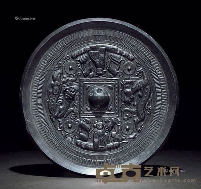 神人神兽画像镜 直径17.4cm