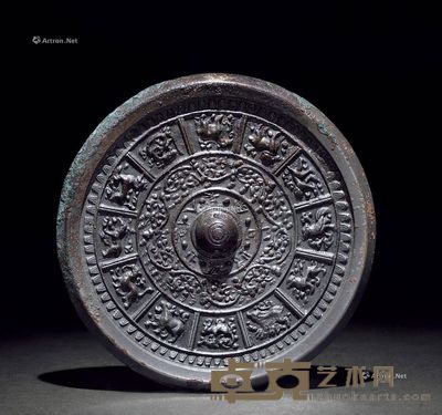 光正铭十二生肖镜 直径16.0cm