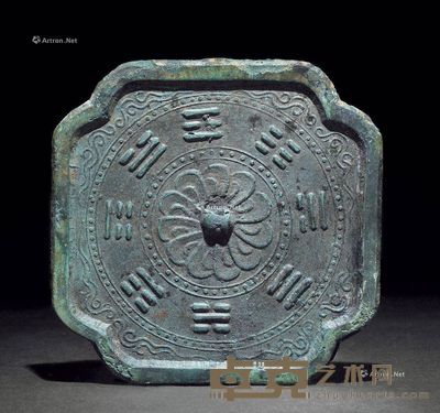 八卦倭角镜 边长12.2cm