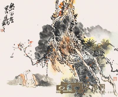 方增先 秋山笛声 50×60cm×1