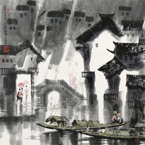 徐希 己巳（1989年）作 江南喜雨图