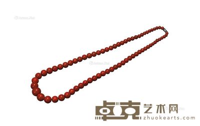 南红108粒项珠链 
