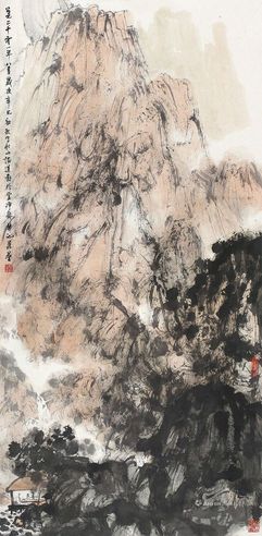 夏普 辛巳（2001年）作 秋山论道图