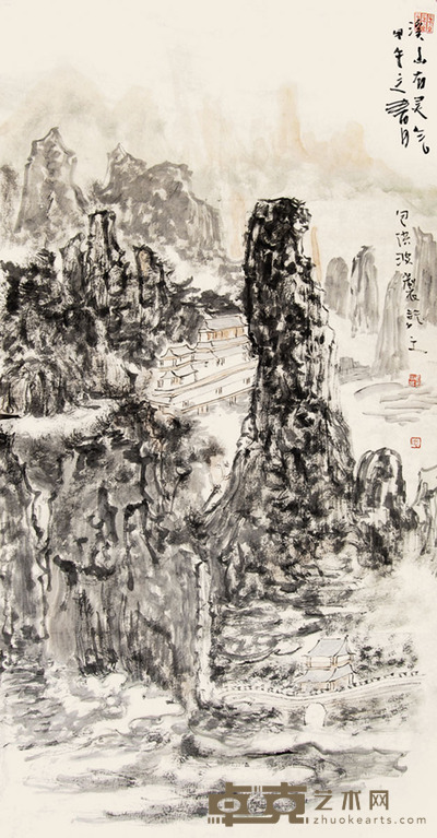 包洪波 溪山有灵气 137×70cm