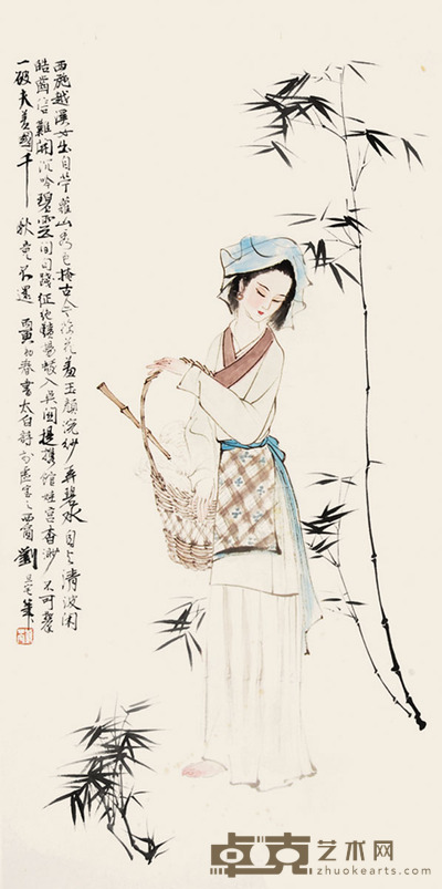 刘旦宅 西施 96×49cm