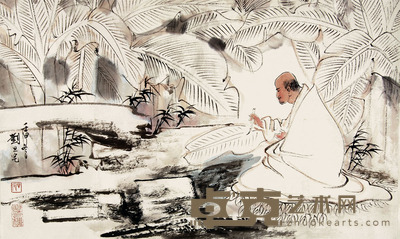 刘旦宅 怀素书蕉 80×50cm