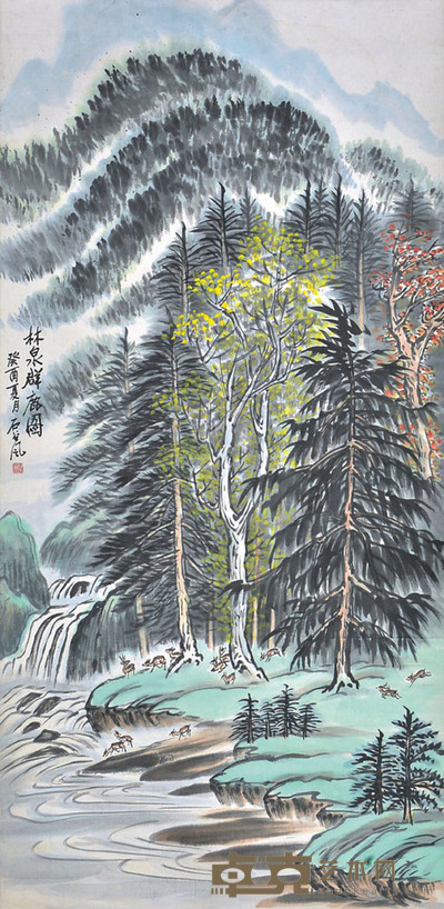 石谷风　山水 120×59cm