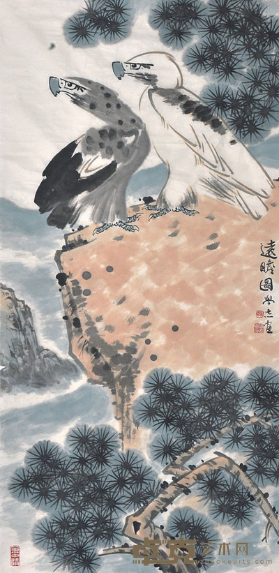 韩学志 鹰 136×68cm
