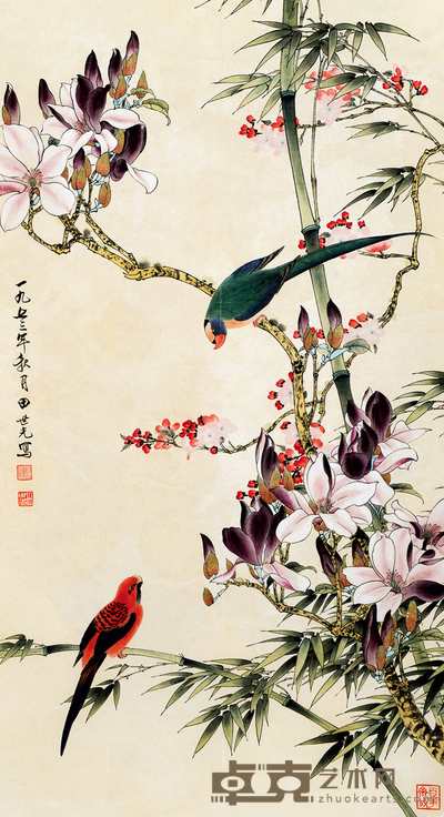 田世光 花鸟 52×95