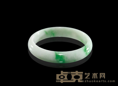 冰种翡翠飘阳绿臂环 直径7.7