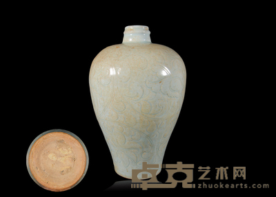 老影青刻花梅瓶 26×15