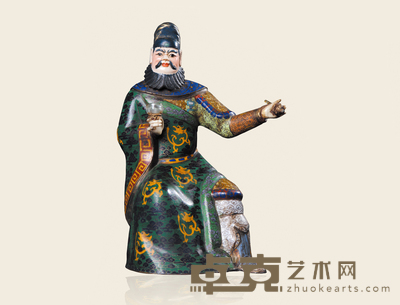 掐丝景泰蓝嵌象牙魁星点斗摆件 高29 H29