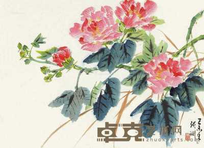 己未（1979）年作 花团锦簇 镜片 设色纸本 68×34cm