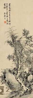 癸巳（1833）年作 丛筱嘉树 立轴 水墨纸本 83×30cm