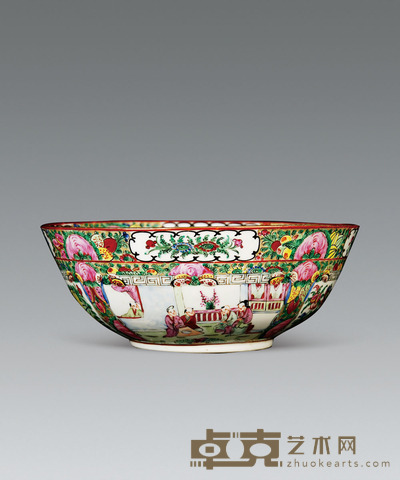 广彩开光人物大碗 D:26CM