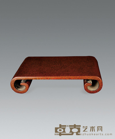 犀皮漆卷桌 L:38CM