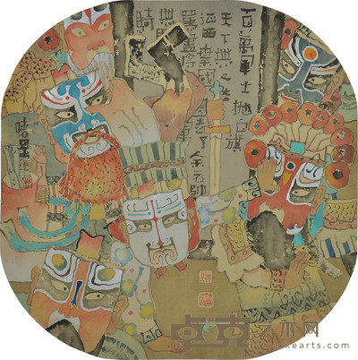 凌晓星 京剧 66×65cm
