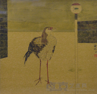 陈林 鸟 49×49cm