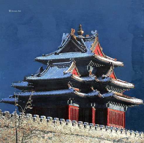 2009年作 澄空碧宇 布面油画