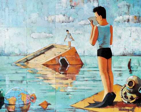 2013年作 黄昏的诗章 布面油画