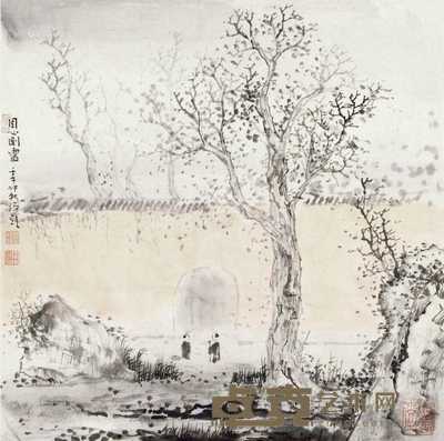 2002年作 因心则灵 纸片 设色纸本 44×44cm