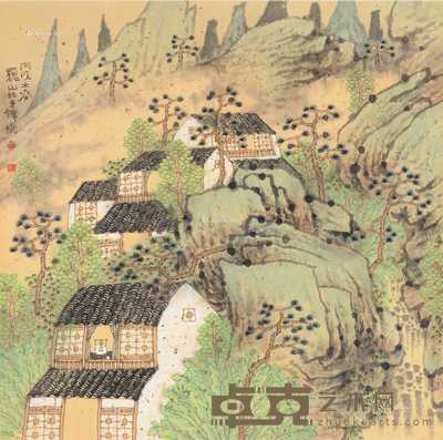 2006年作 山居 镜片 设色纸本 66.2×66.5cm