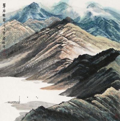 许钦松 丙子（1996年）作 翠谷轻霞