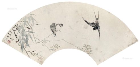 何丹山 丙子（1876年）作 花鸟
